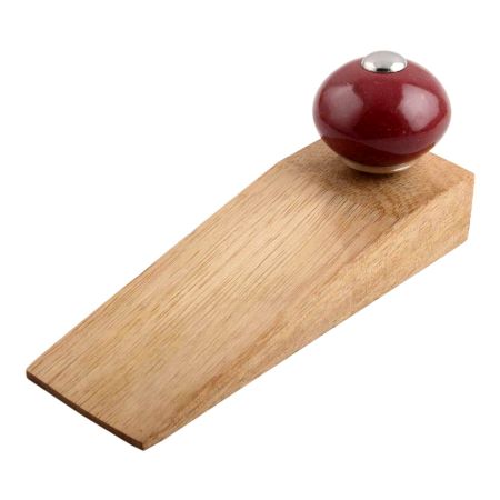 Cherry Round Ceramic Wooden Door Stopper